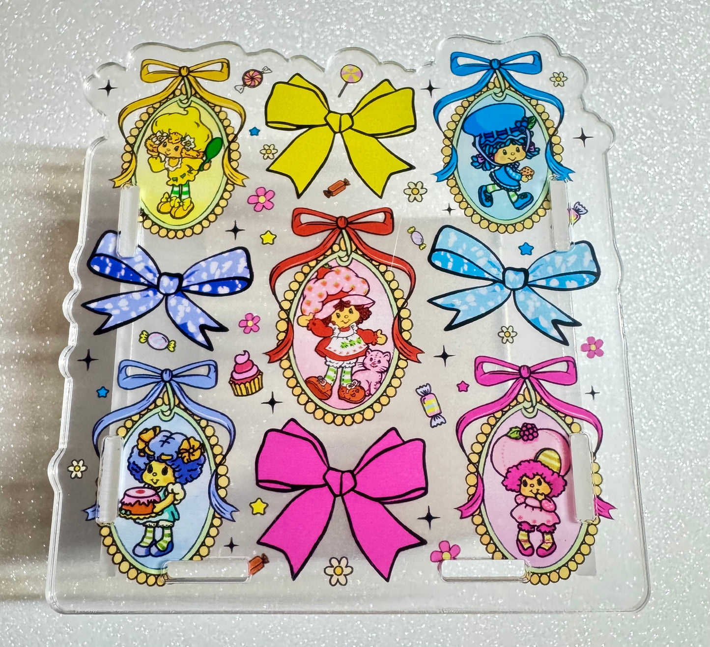 Strawberry Shortcake and Friends Bow Coquette Photos Acrylic Pen Holder