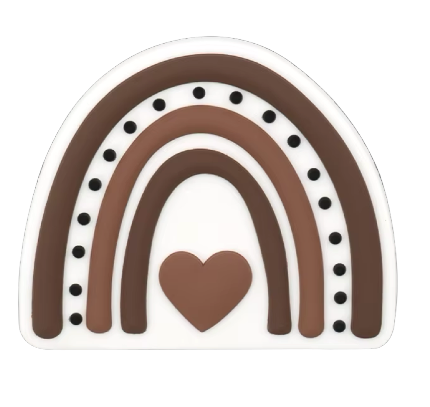 Brown Rainbow Bogg Bag Charm