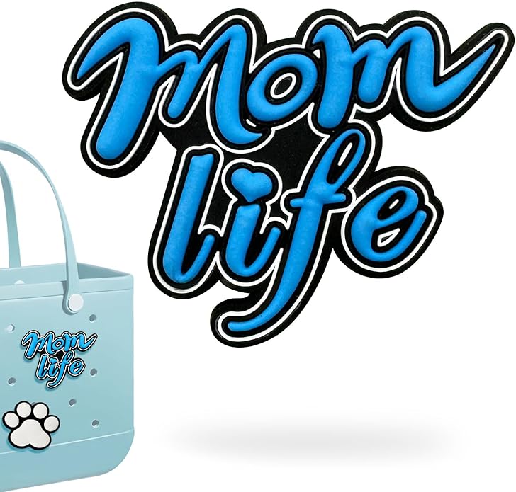 Mom life Script Bogg Bag Charm