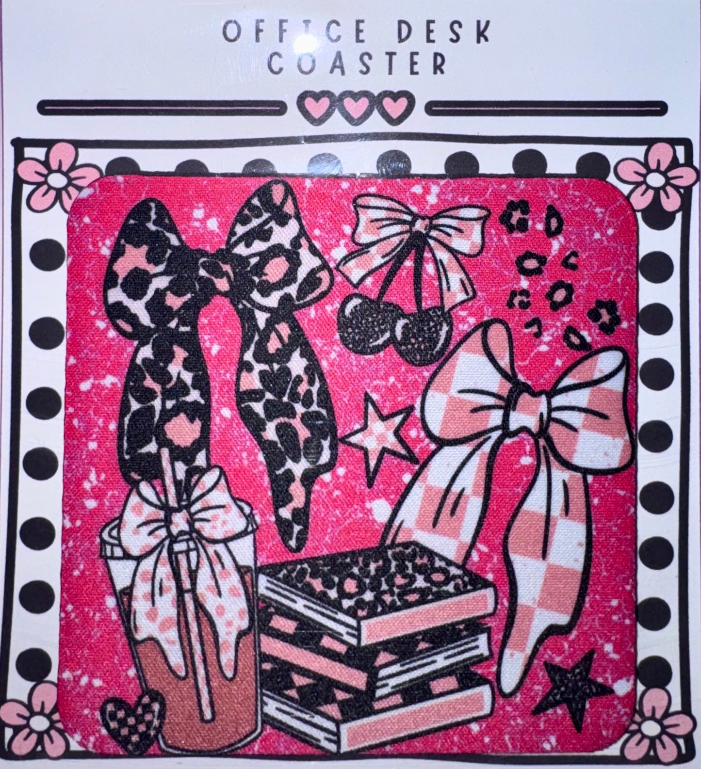 Coquette Bows & Books Desk Coaster