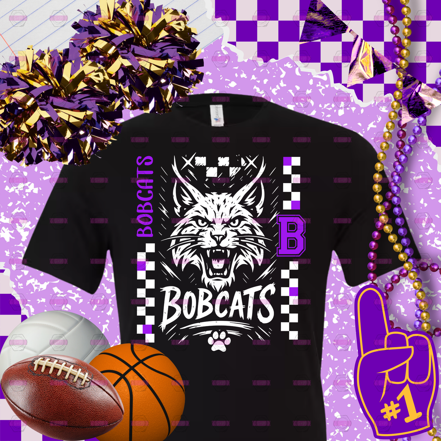 Bobcats Fierce Mascot Spirit T-Shirt