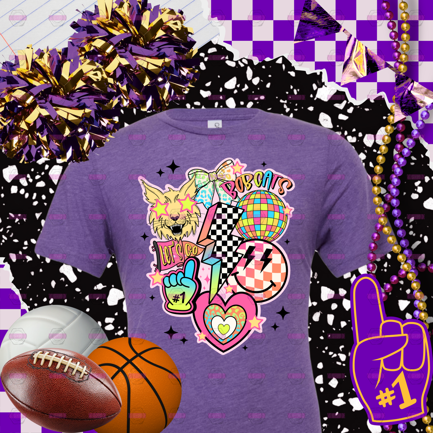 Bobcats Retro Spirit T-Shirt