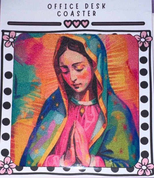 Virgin Mary Prayer Desk Coaster