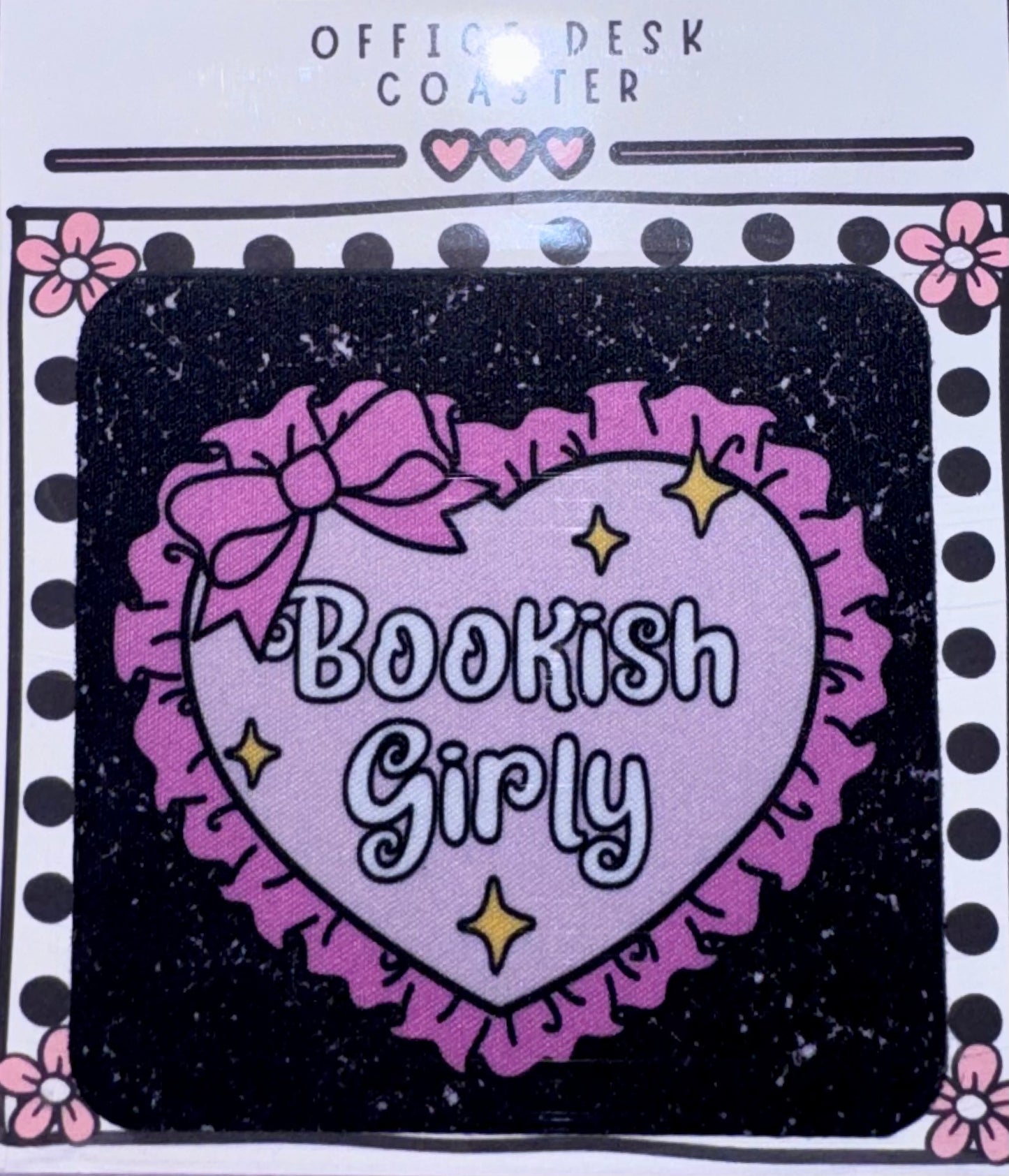 Bookish Girly Desk Coaster