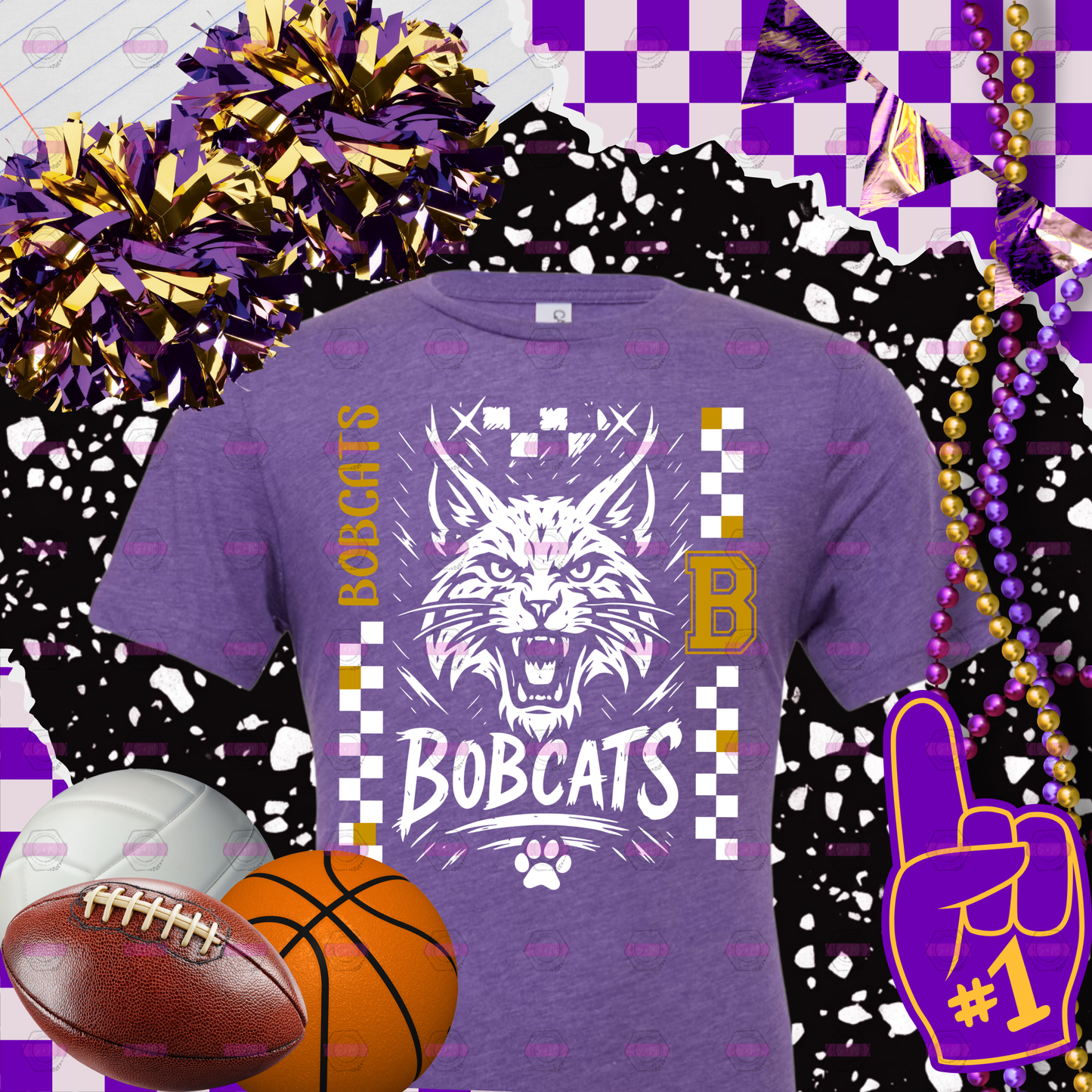Bobcats Fierce Mascot Spirit T-Shirt