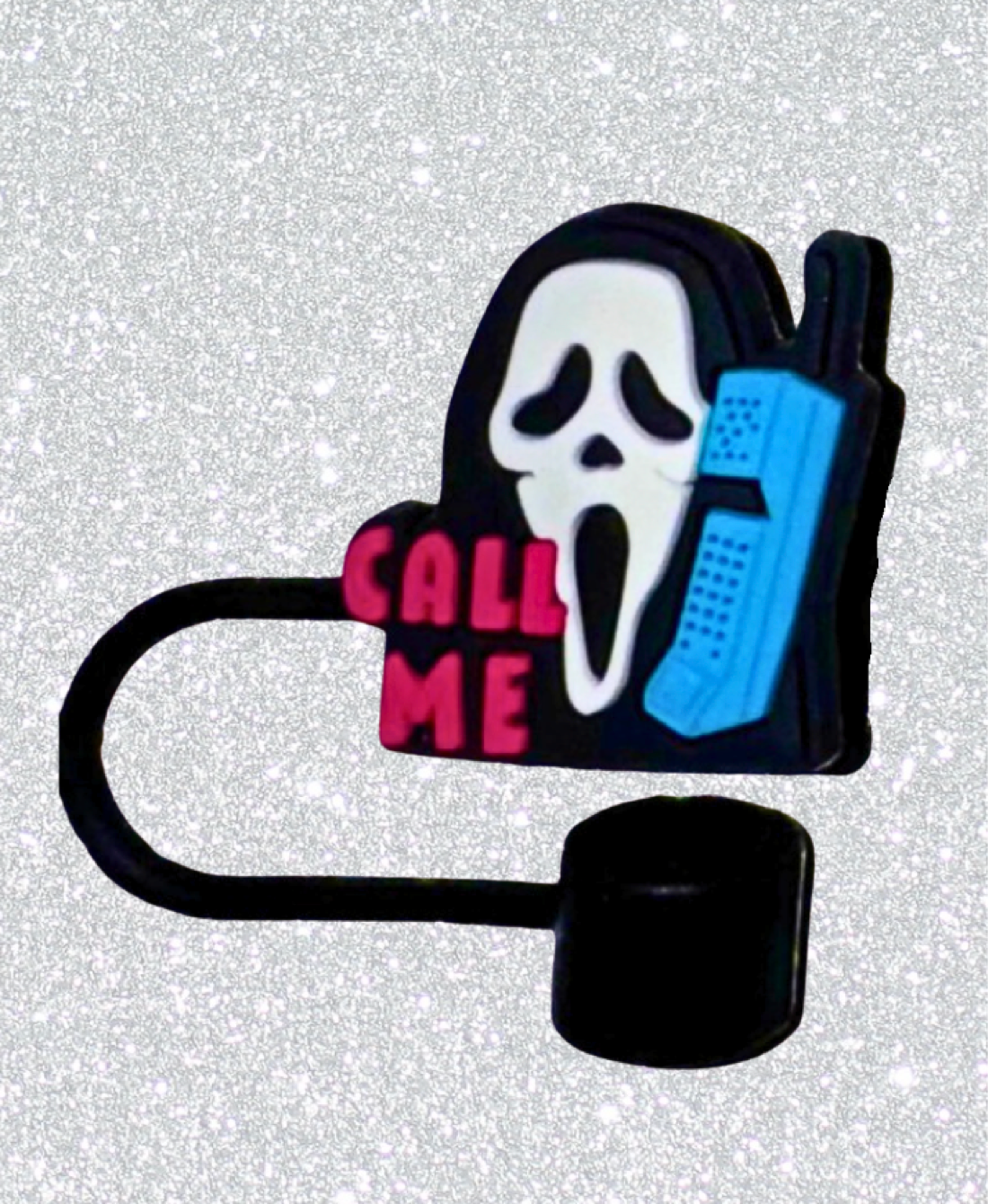 Ghost Face Straw Toppers