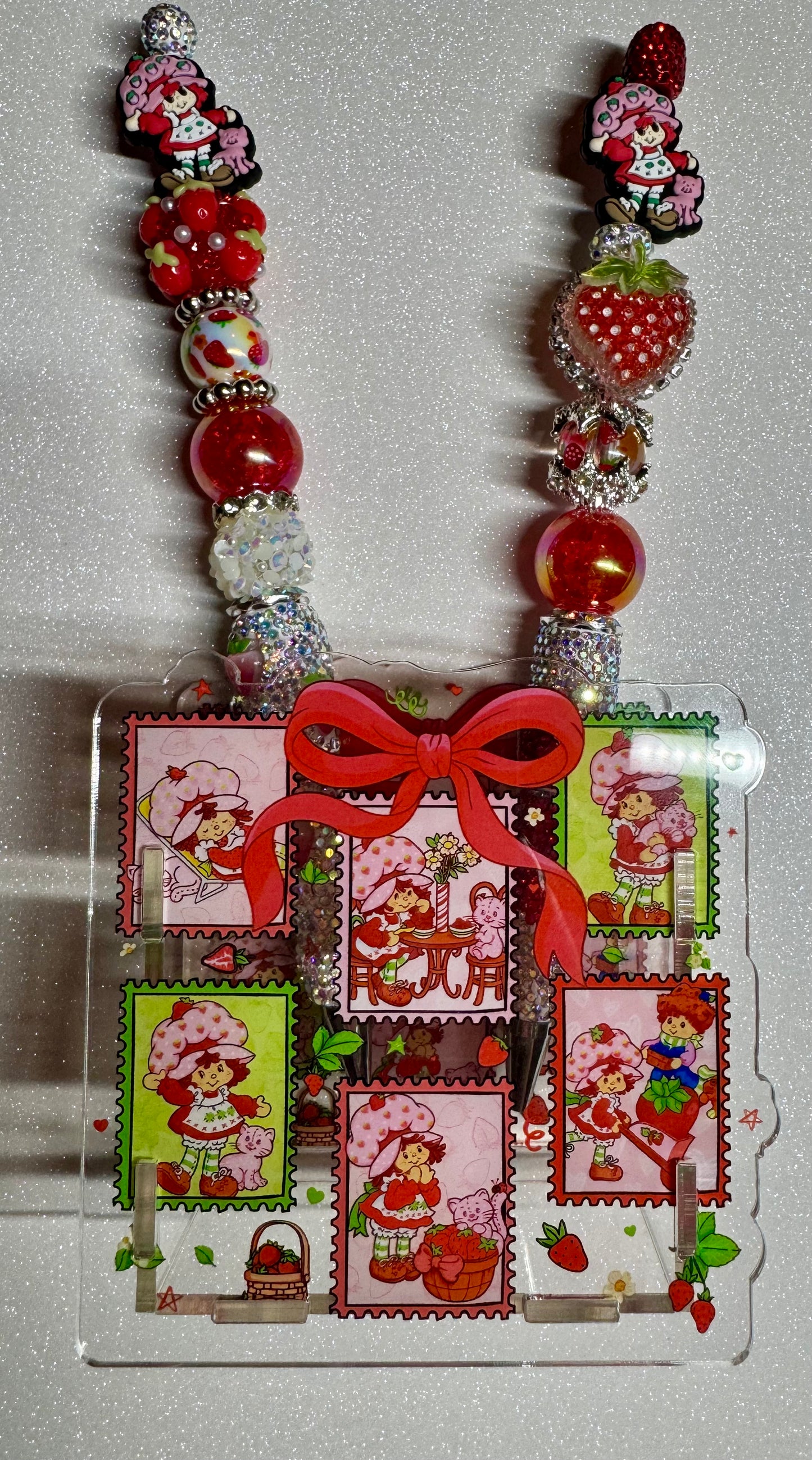 Strawberry Shortcake Collage Acrylic Pen Holder