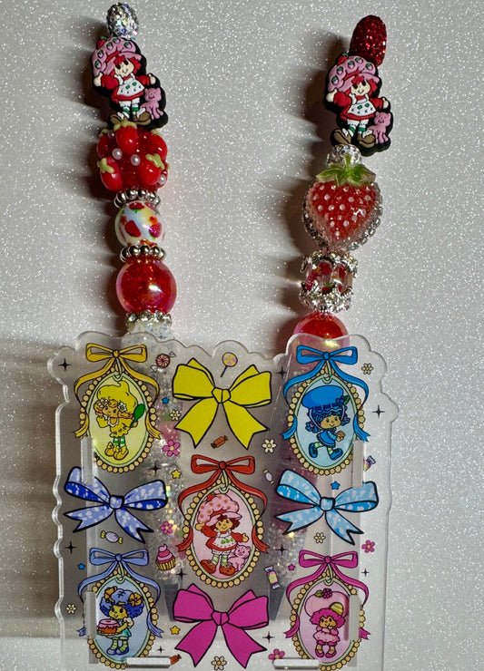 Strawberry Shortcake and Friends Bow Coquette Photos Acrylic Pen Holder