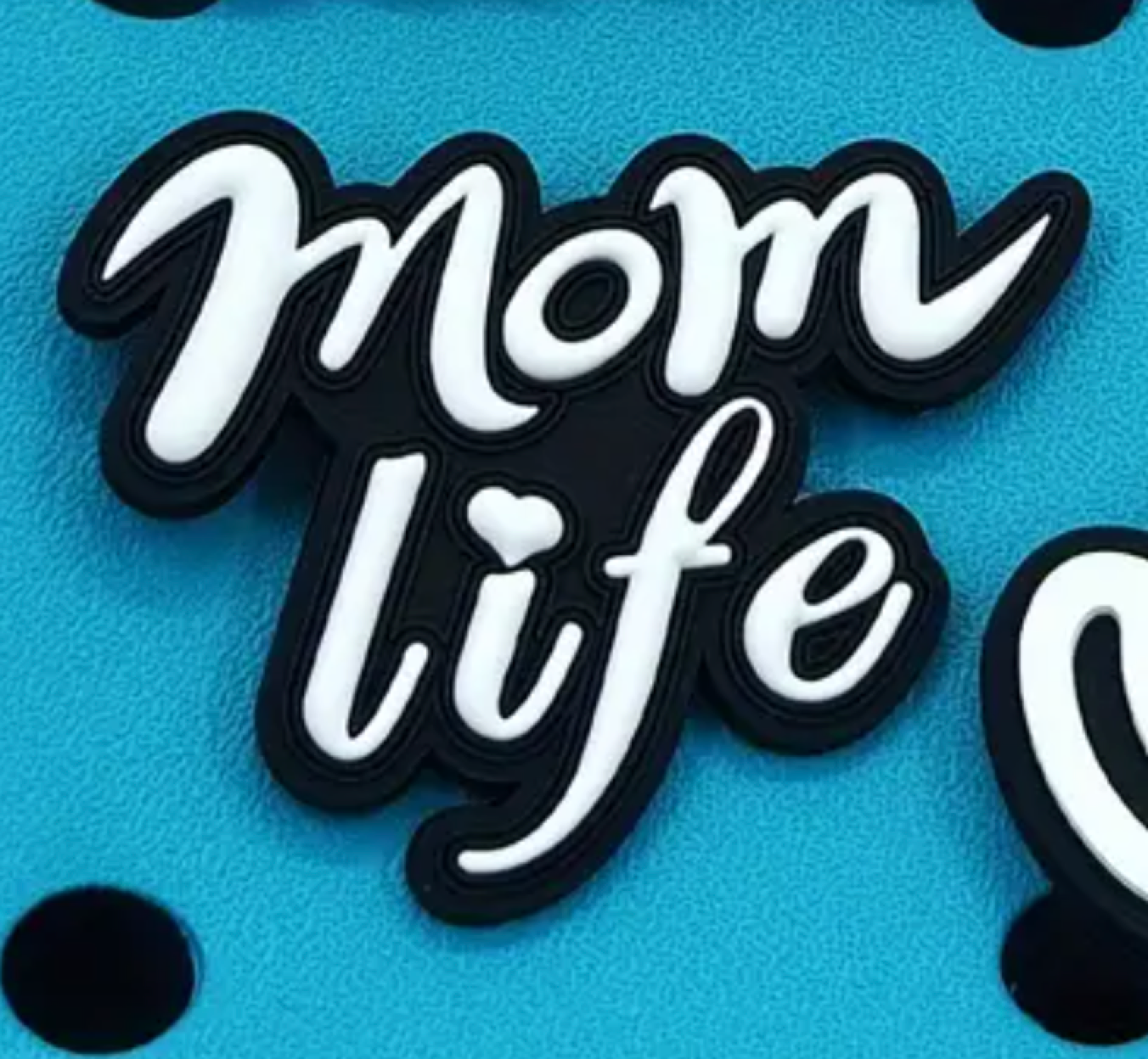 Mom life Script Bogg Bag Charm