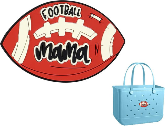 Football Mama Bogg Bag Charm