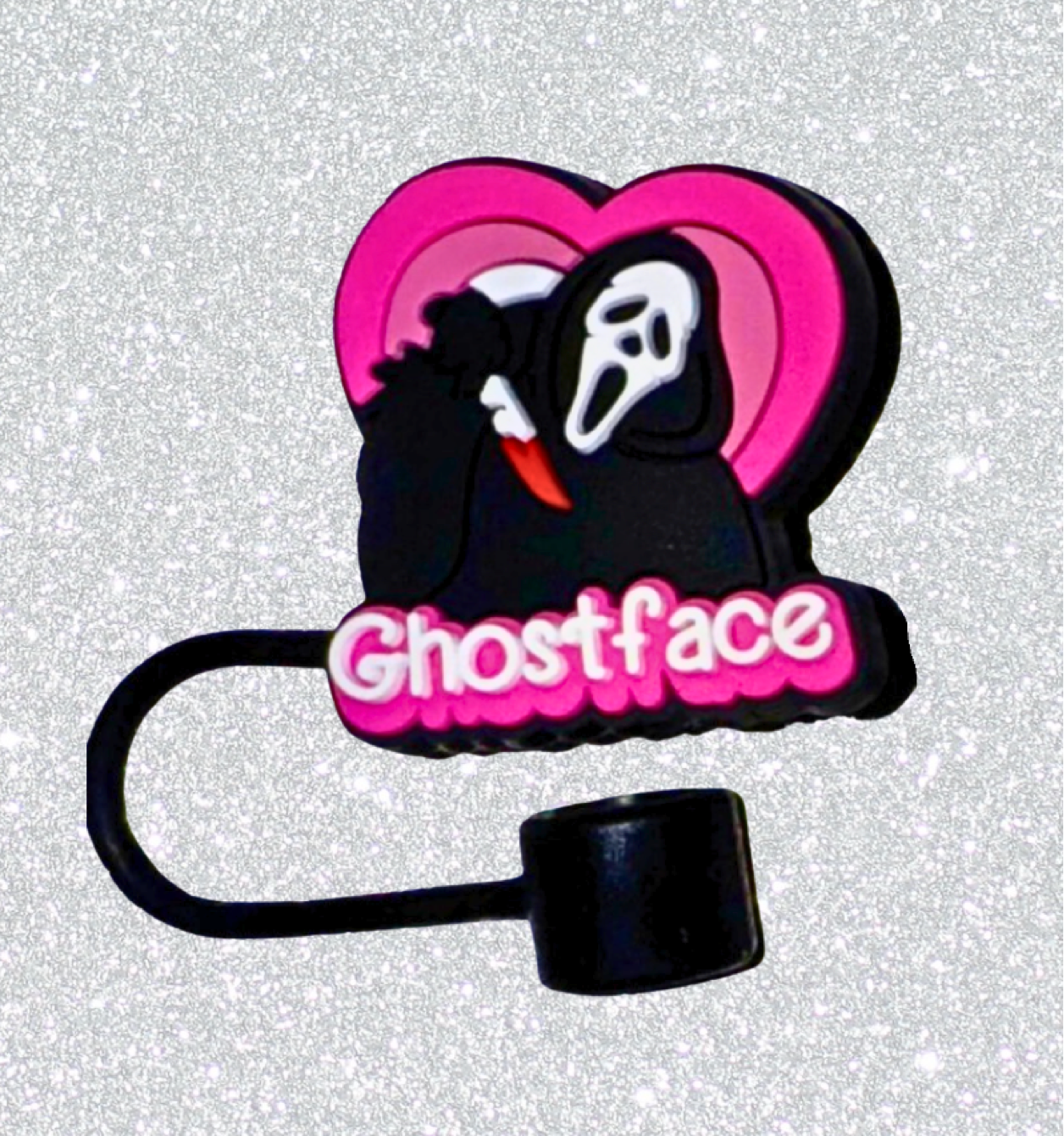 Ghost Face Straw Toppers