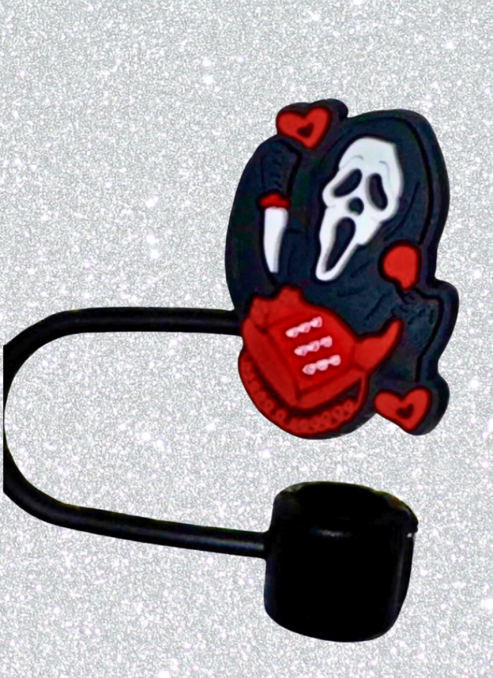 Ghost Face Straw Toppers