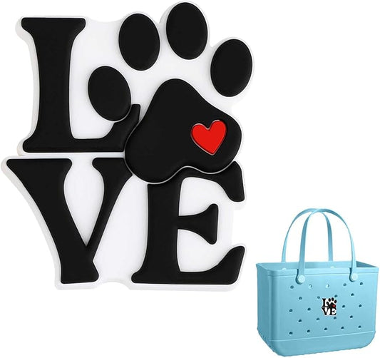 Love Dog Paw Bogg Bag Charm