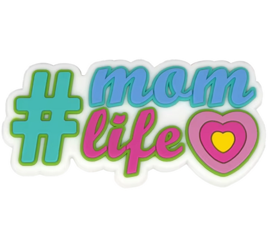Mom Life Heart Bogg Bag Charm