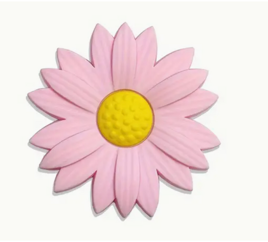 Pink Sunflower Bogg Bag Charm