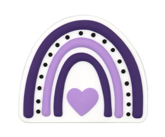 Purple Rainbow Bogg Bag Charm