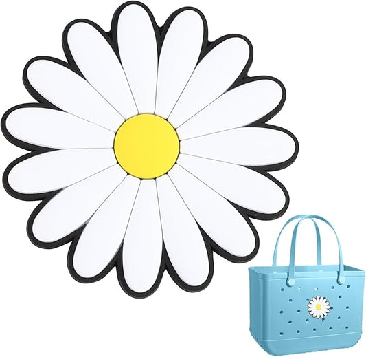 White Daisy Bogg Bag Charm